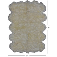 Thumbnail for 100% Natural New Zealand Sheepskin Ivory 6' 0