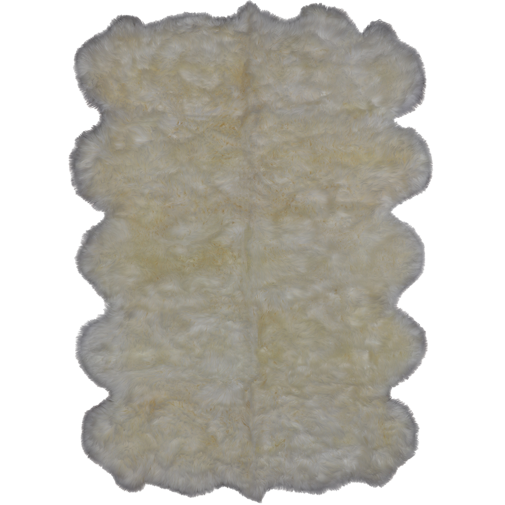 100% Natural New Zealand Sheepskin Ivory 6' 0" x 9' 0"