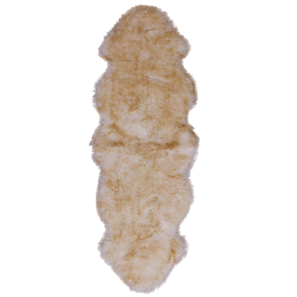 100% Natural New Zealand Sheepskin Brown 2' 0" x 6' 0"