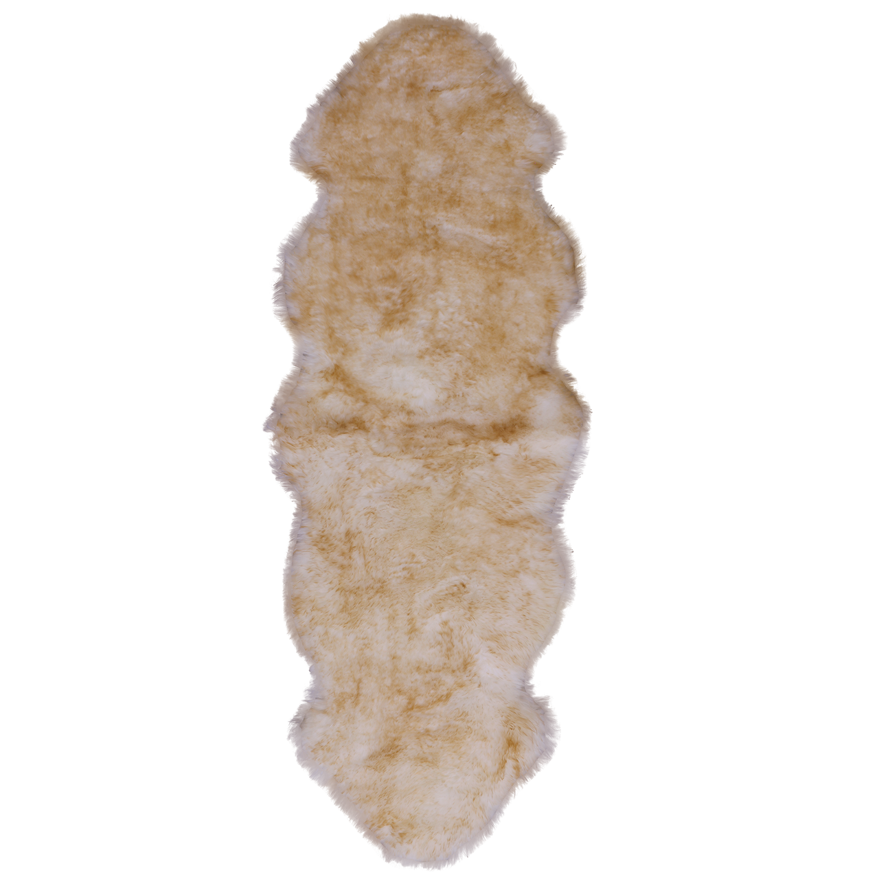 100% Natural New Zealand Sheepskin Brown 2' 0" x 6' 0"