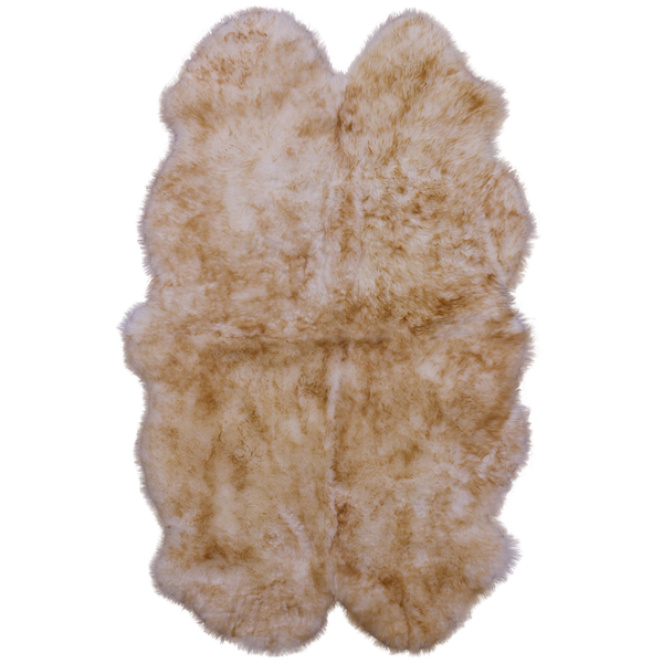 100% Natural New Zealand Sheepskin Brown 4' 0" x 6' 0"