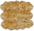 100% Natural New Zealand Sheepskin Brown Tip 5' 0" x 6' 0"