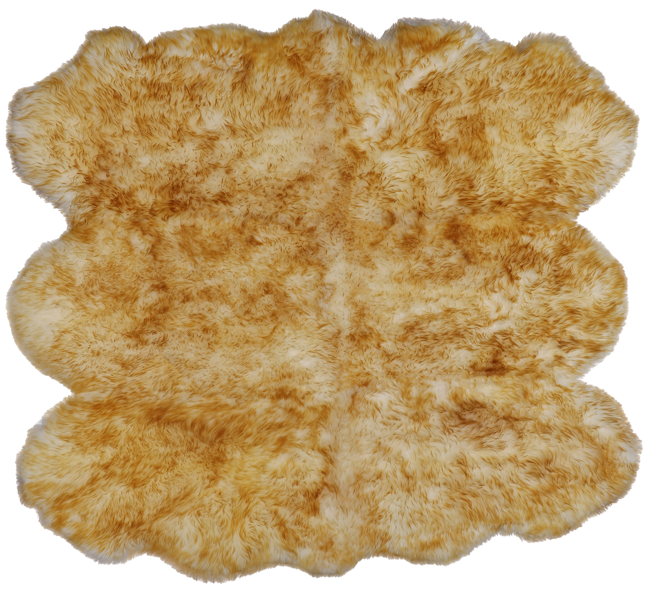 100% Natural New Zealand Sheepskin Brown Tip 5' 0" x 6' 0"