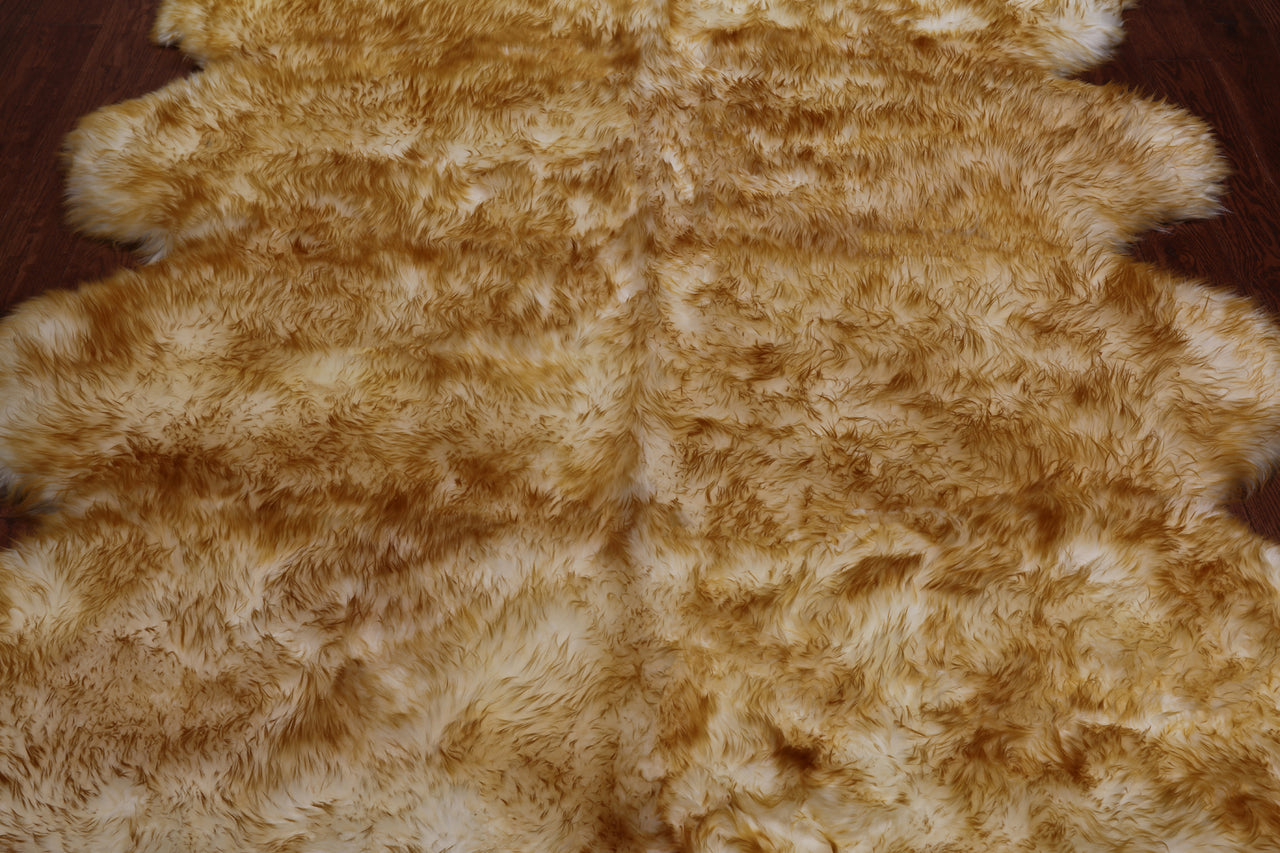 100% Natural New Zealand Sheepskin Brown Tip 6' 0" x 7' 0"