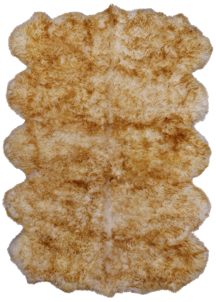 100% Natural New Zealand Sheepskin Brown Tip 6' 0" x 9' 0"