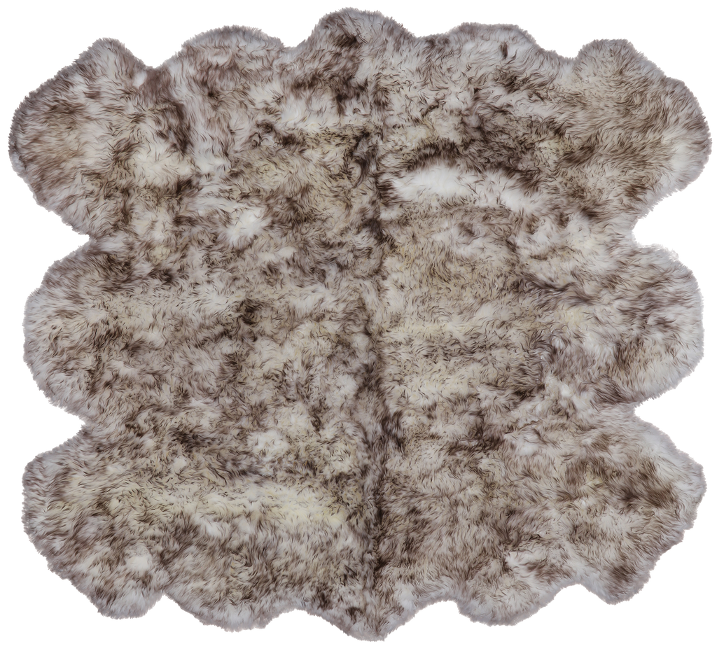 100% Natural New Zealand Sheepskin Wolf 5' 0" x 6' 0"