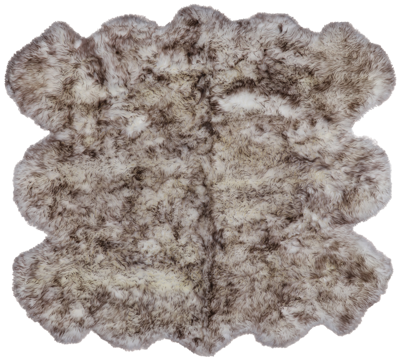 100% Natural New Zealand Sheepskin Wolf 5' 0" x 6' 0"