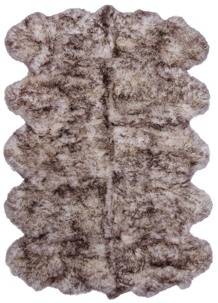 100% Natural New Zealand Sheepskin Wolf 6' 0" x 9' 0"