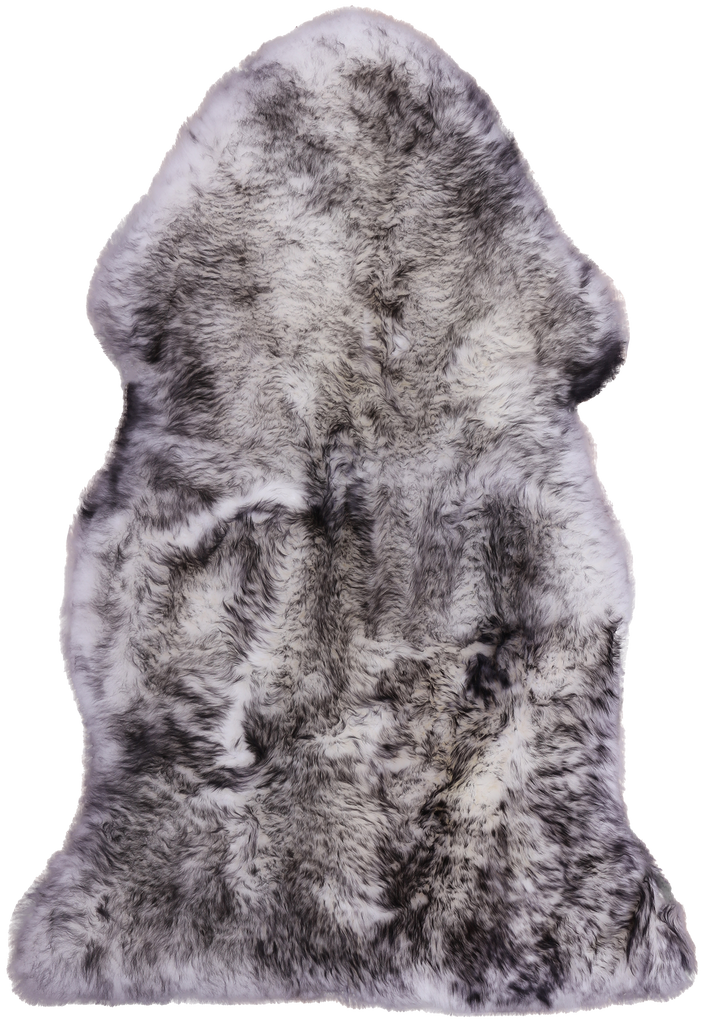 100% Natural New Zealand Sheepskin Black Tip 2' 0" x 3' 0"