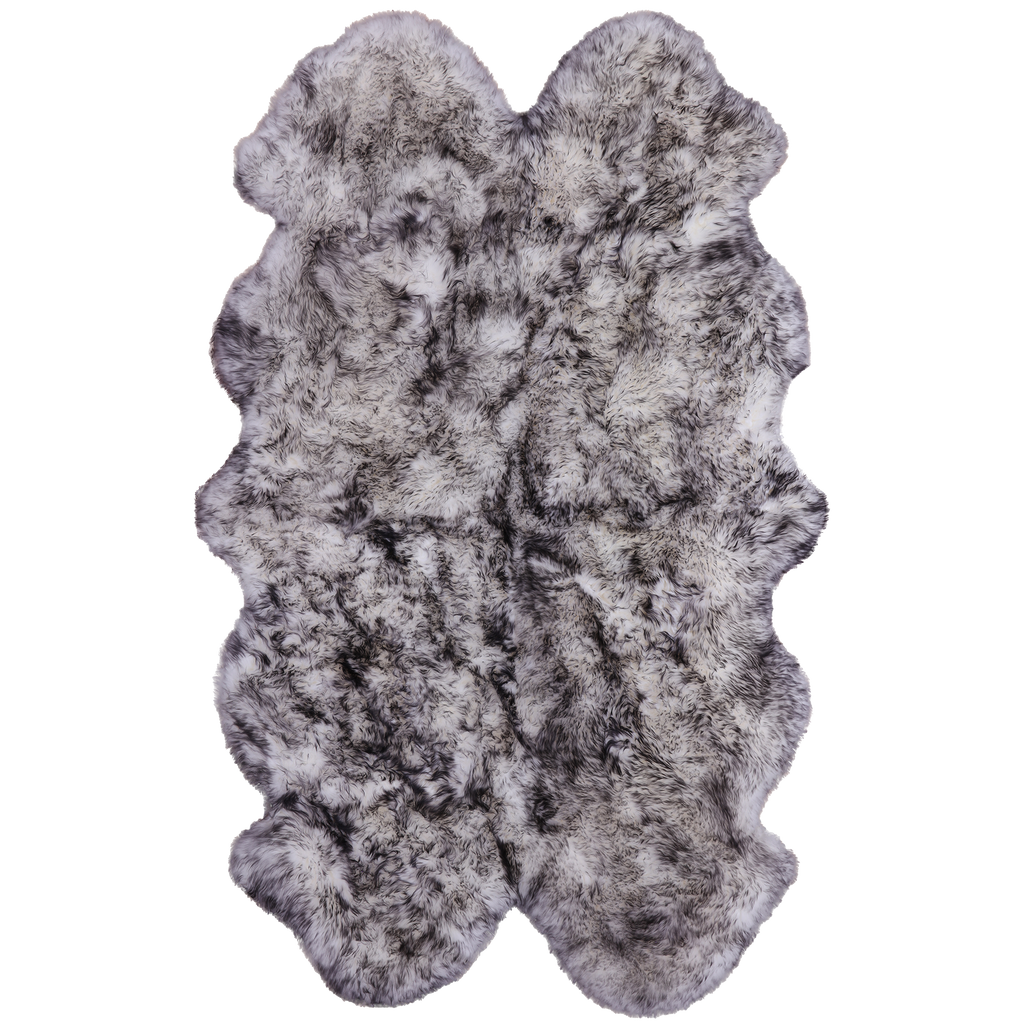 100% Natural New Zealand Sheepskin Black Tip 4' 0" x 6' 0"