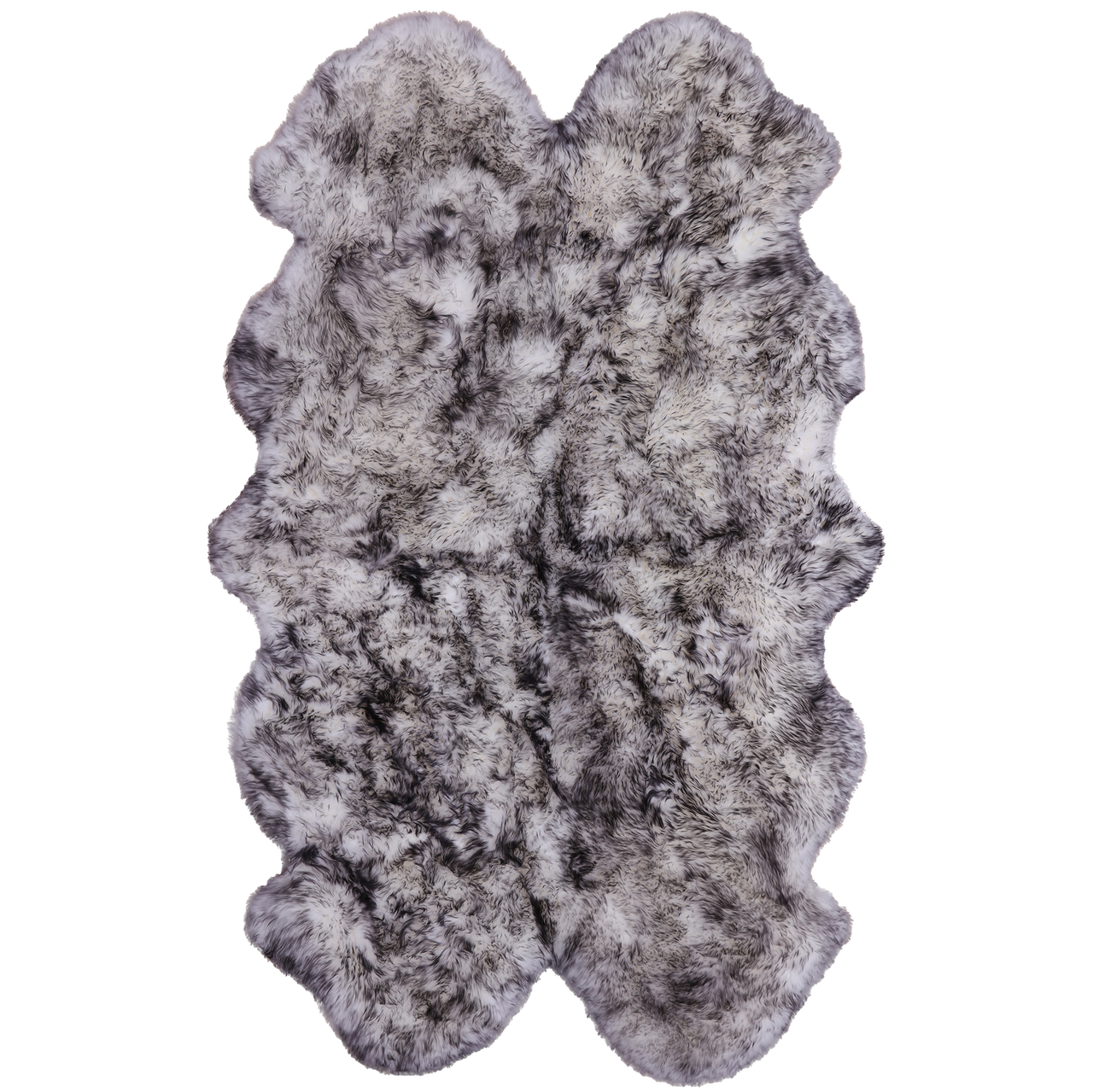 100% Natural New Zealand Sheepskin Black Tip 4' 0" x 6' 0"
