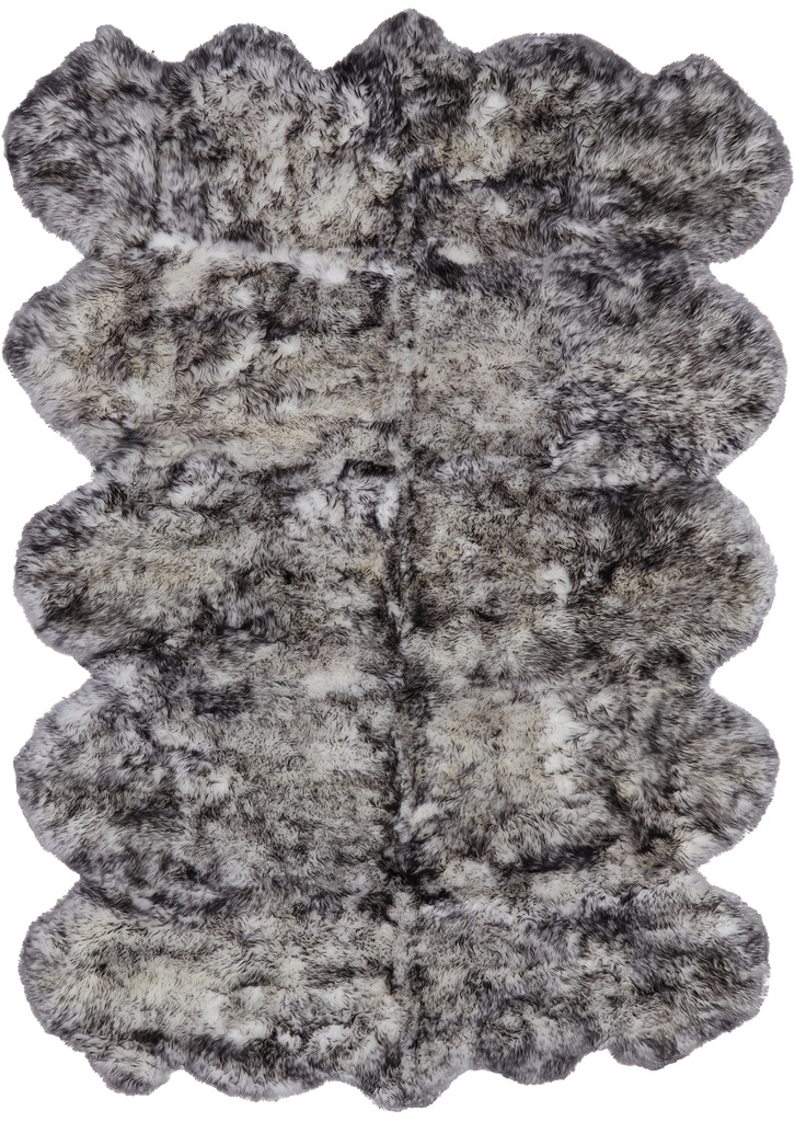 100% Natural New Zealand Sheepskin Black Tip 6' 0" x 9' 0"