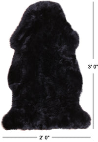 Thumbnail for 100% Natural New Zealand Sheepskin Black 2' 0