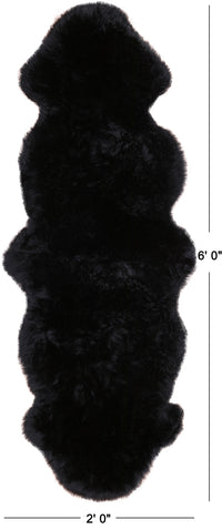 Thumbnail for 100% Natural New Zealand Sheepskin Black 2' 0
