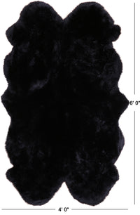 Thumbnail for 100% Natural New Zealand Sheepskin Black 4' 0