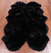 Thumbnail for 100% Natural New Zealand Sheepskin Black 4' 0