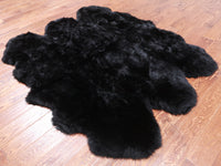 Thumbnail for 100% Natural New Zealand Sheepskin Black 5' 0