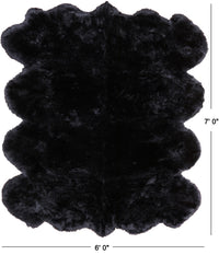 Thumbnail for 100% Natural New Zealand Sheepskin Black 6' 0