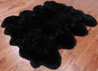 Thumbnail for 100% Natural New Zealand Sheepskin Black 6' 0