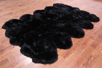 Thumbnail for 100% Natural New Zealand Sheepskin Black 6' 0