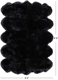 Thumbnail for 100% Natural New Zealand Sheepskin Black 6' 0