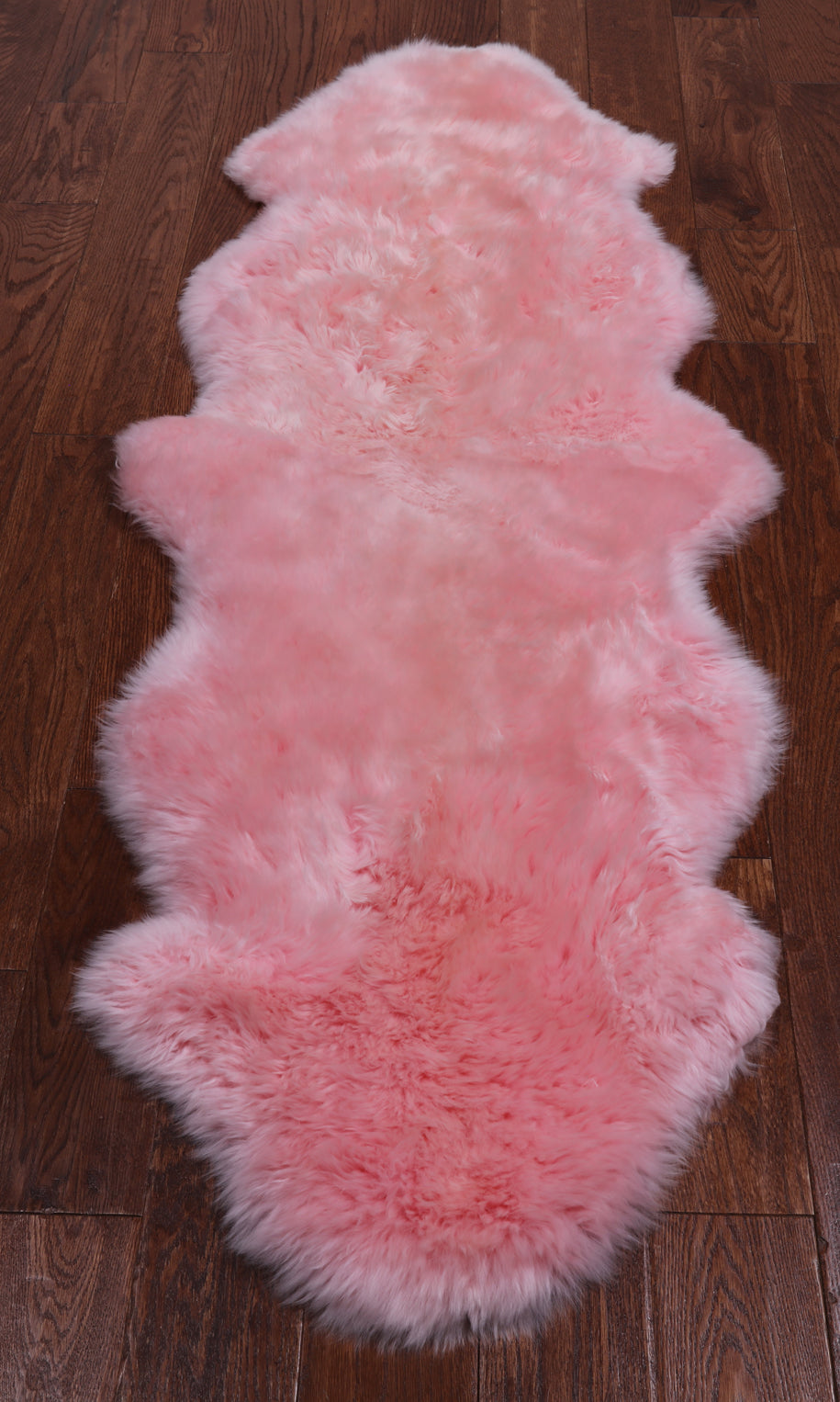 100% Natural New Zealand Sheepskin Pink 2' 0" x 6' 0"