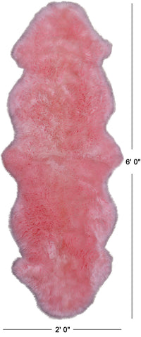 Thumbnail for 100% Natural New Zealand Sheepskin Pink 2' 0