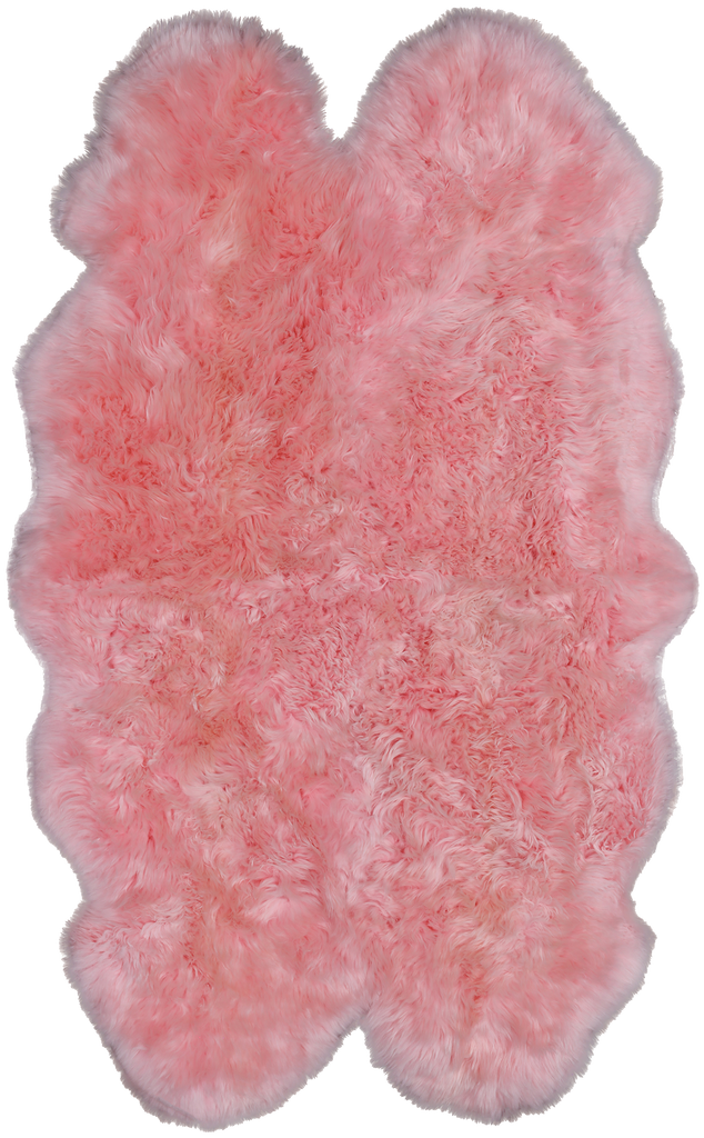 100% Natural New Zealand Sheepskin Pink 4' 0" x 6' 0"