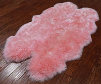 Thumbnail for 100% Natural New Zealand Sheepskin Pink 4' 0
