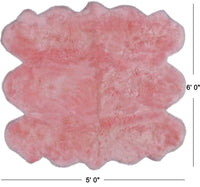 Thumbnail for 100% Natural New Zealand Sheepskin Pink 5' 0