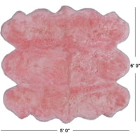 Thumbnail for 100% Natural New Zealand Sheepskin Pink 5' 0