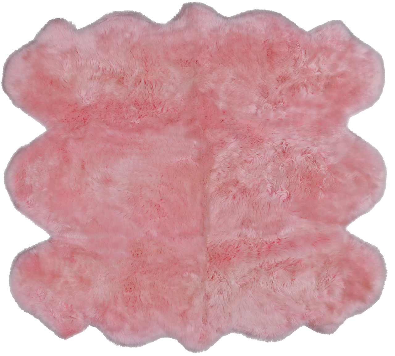 100% Natural New Zealand Sheepskin Pink 5' 0" x 6' 0"