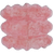 100% Natural New Zealand Sheepskin Pink 5' 0" x 6' 0"
