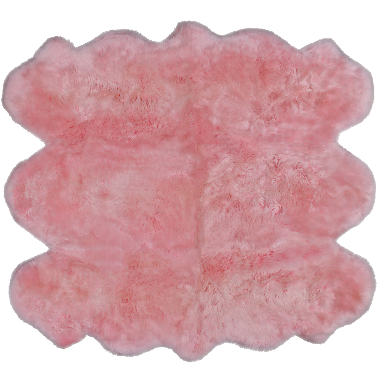 100% Natural New Zealand Sheepskin Pink 5' 0" x 6' 0"