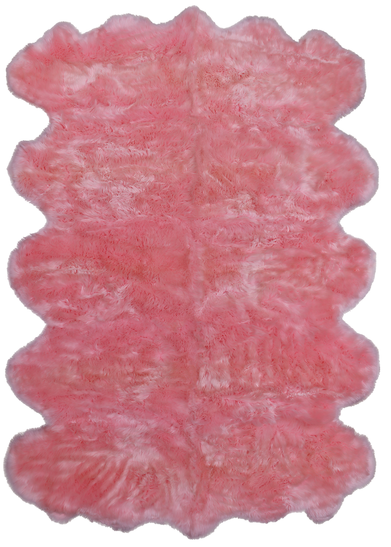 100% Natural New Zealand Sheepskin Pink 6' 0" x 9' 0"