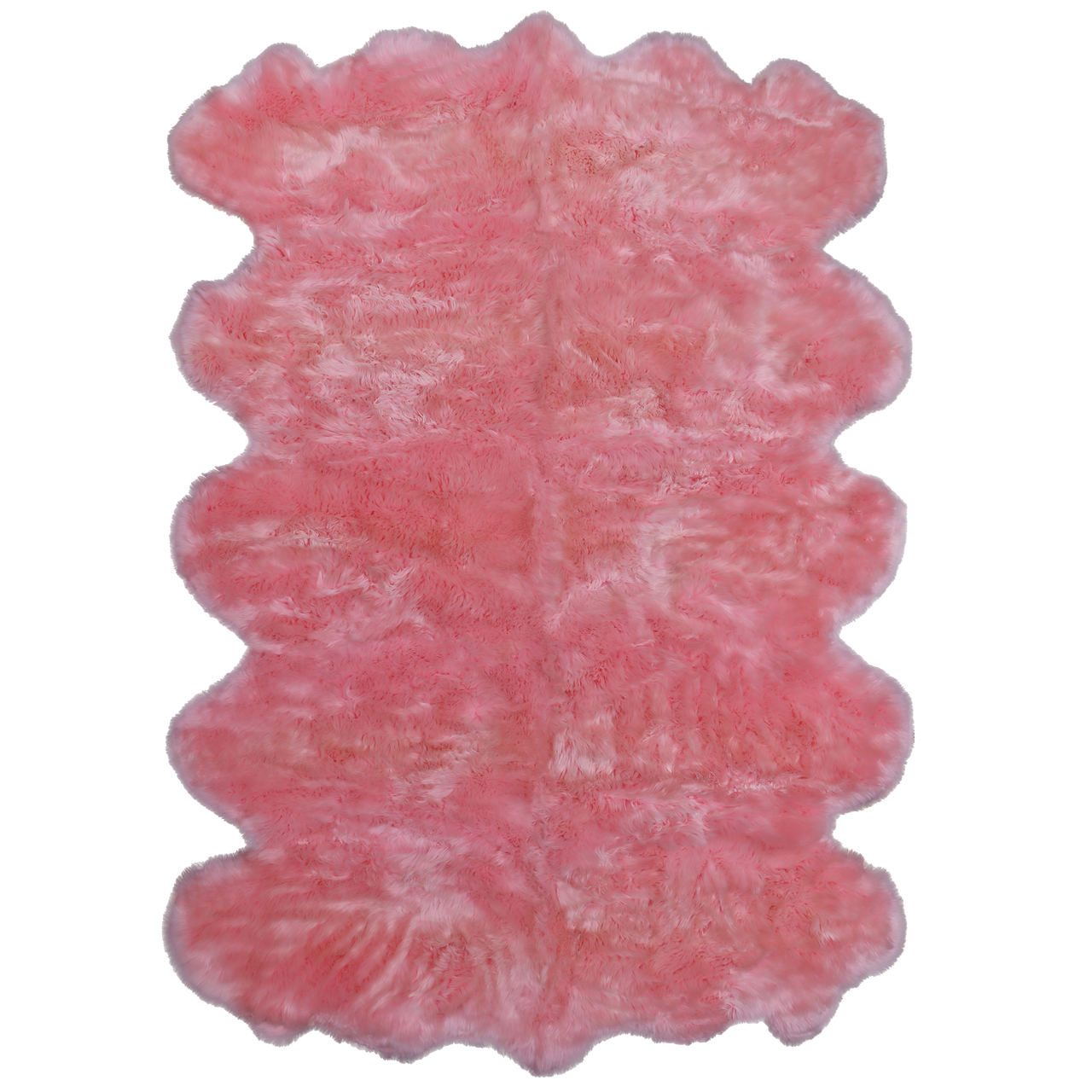 100% Natural New Zealand Sheepskin Pink 6' 0" x 9' 0"
