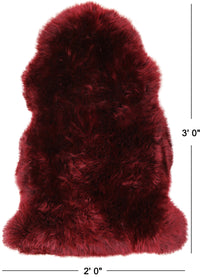 Thumbnail for 100% Natural New Zealand Sheepskin Burgundy 2' 0