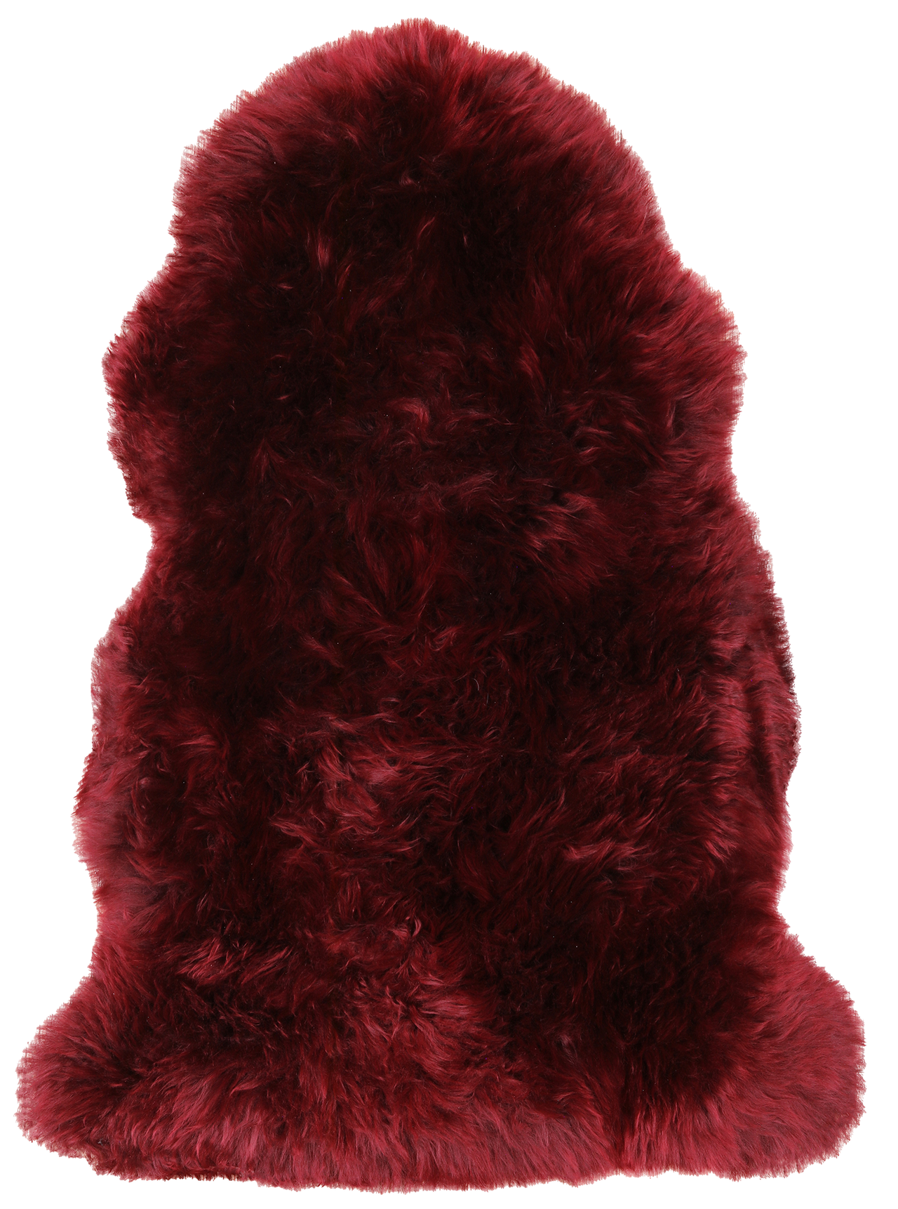 100% Natural New Zealand Sheepskin Burgundy 2' 0" x 3' 0"