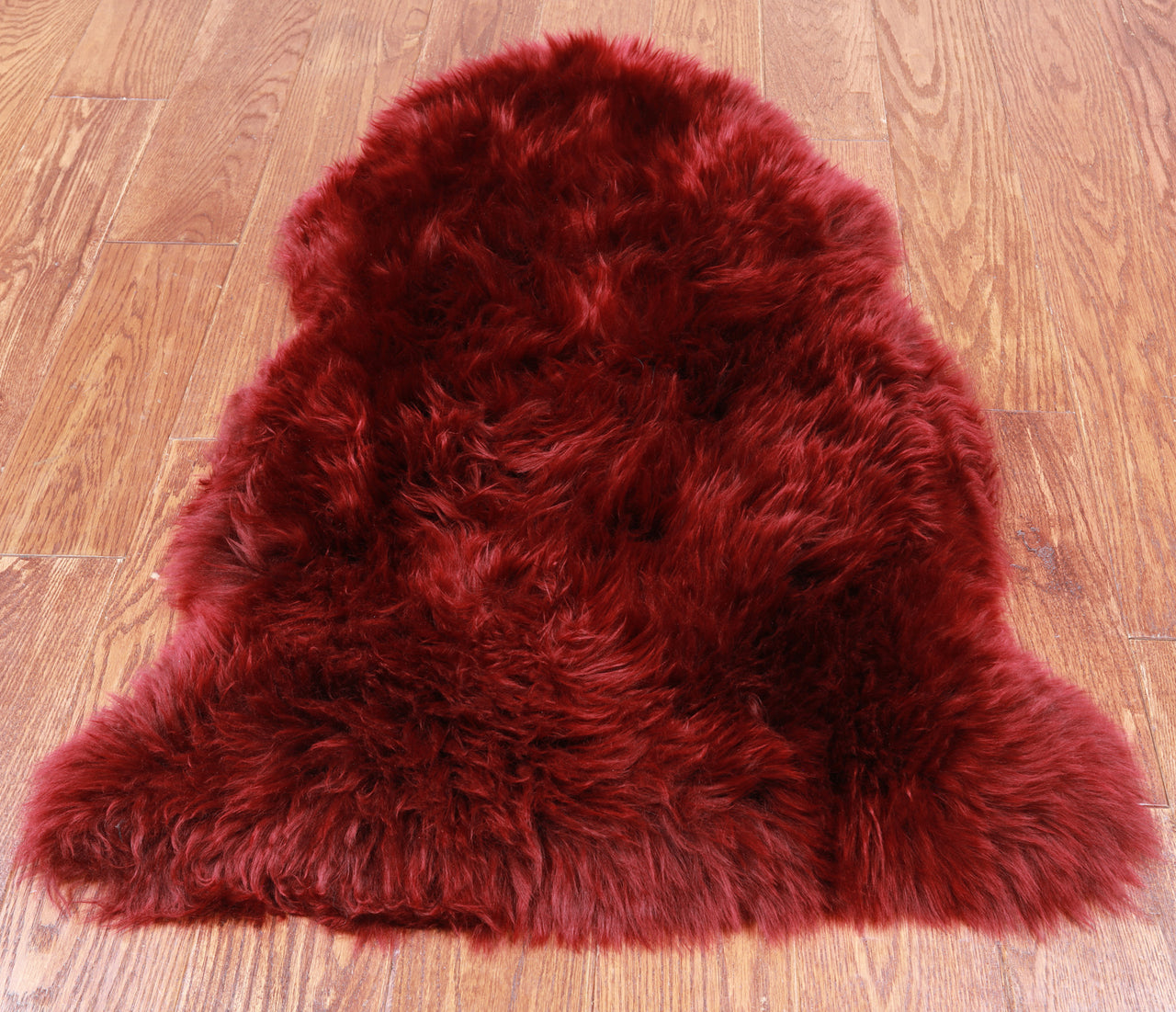 100% Natural New Zealand Sheepskin Burgundy 2' 0" x 3' 0"