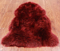 Thumbnail for 100% Natural New Zealand Sheepskin Burgundy 2' 0
