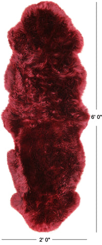 Thumbnail for 100% Natural New Zealand Sheepskin Burgundy 2' 0