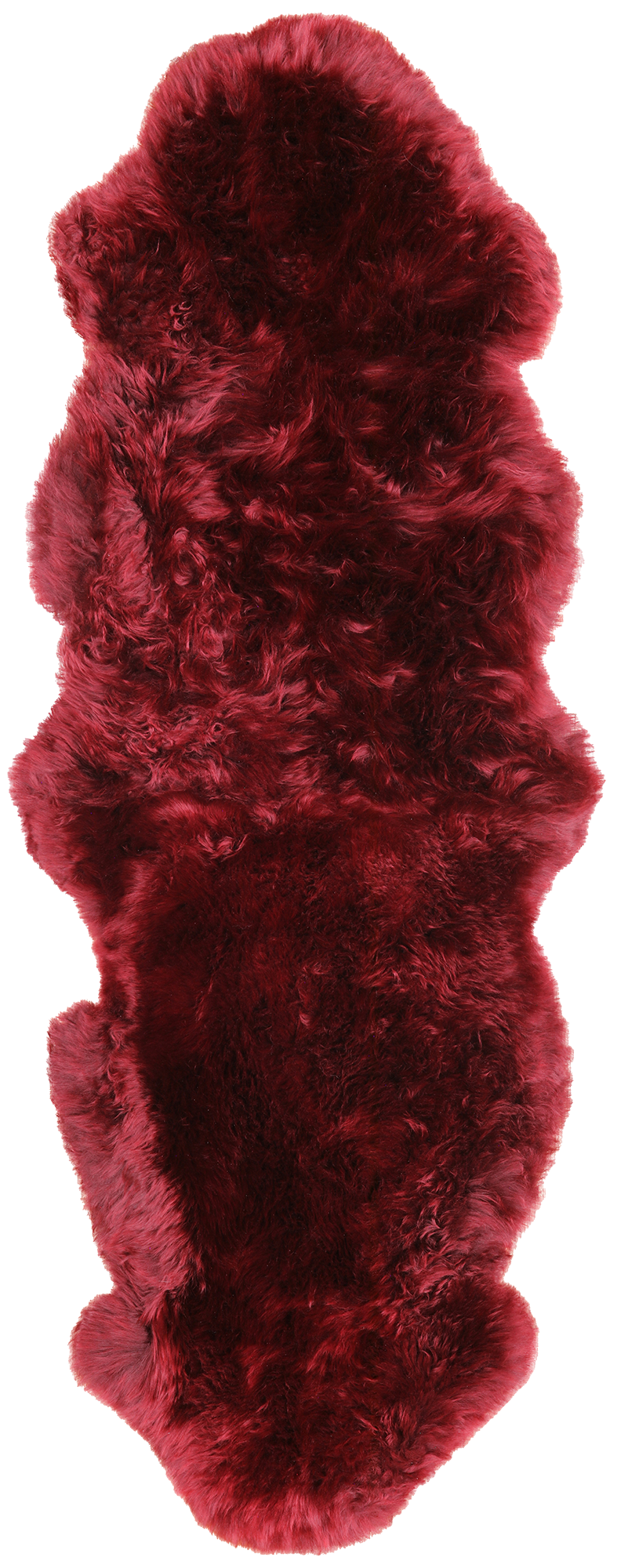 100% Natural New Zealand Sheepskin Burgundy 2' 0" x 6' 0"