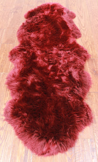 Thumbnail for 100% Natural New Zealand Sheepskin Burgundy 2' 0