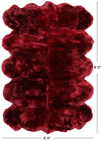 Thumbnail for 100% Natural New Zealand Sheepskin Burgundy 6' 0