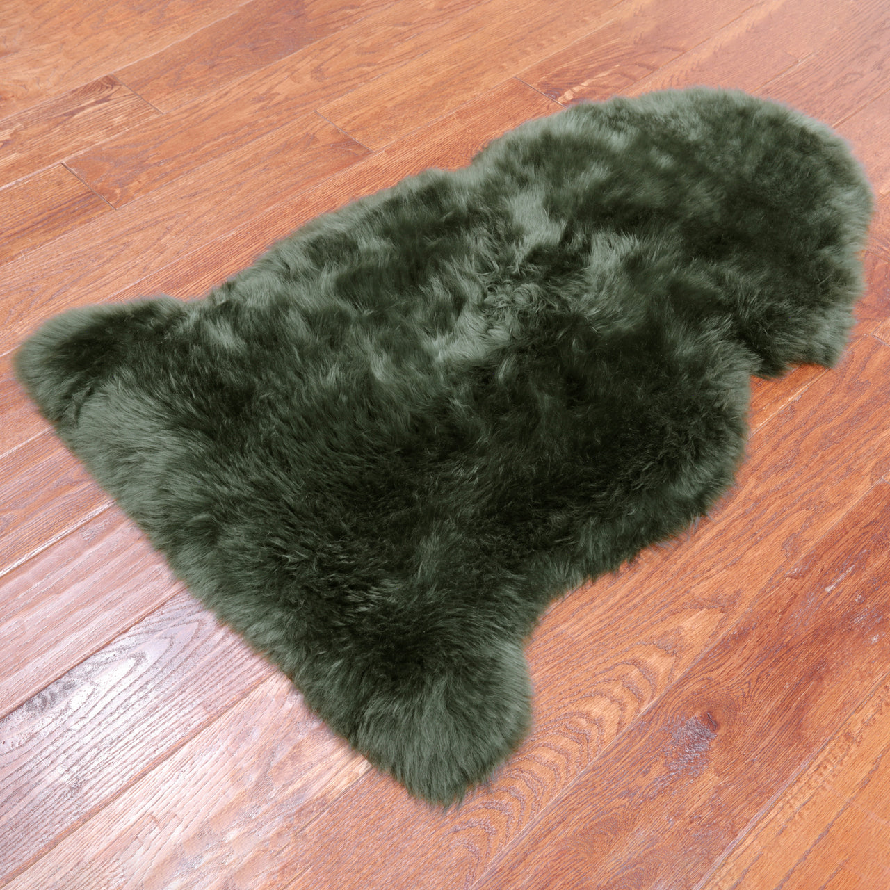 100% Natural New Zealand Sheepskin Green 2' 0" x 3' 0"