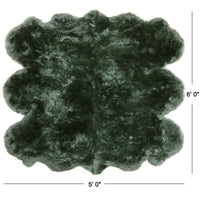 Thumbnail for 100% Natural New Zealand Sheepskin Green 5' 0