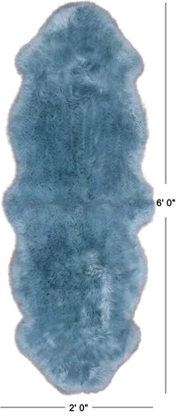 Thumbnail for 100% Natural New Zealand Sheepskin Blue 2' 0
