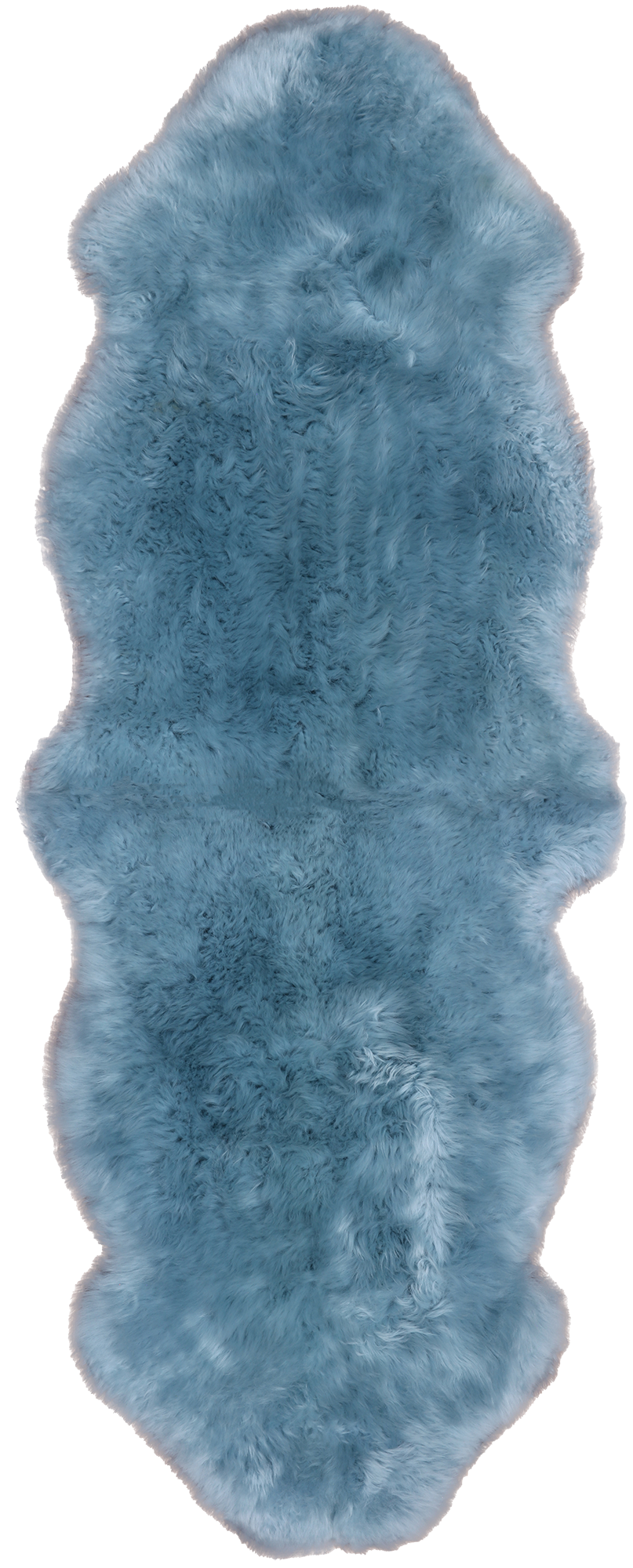 100% Natural New Zealand Sheepskin Blue 2' 0" x 6' 0"