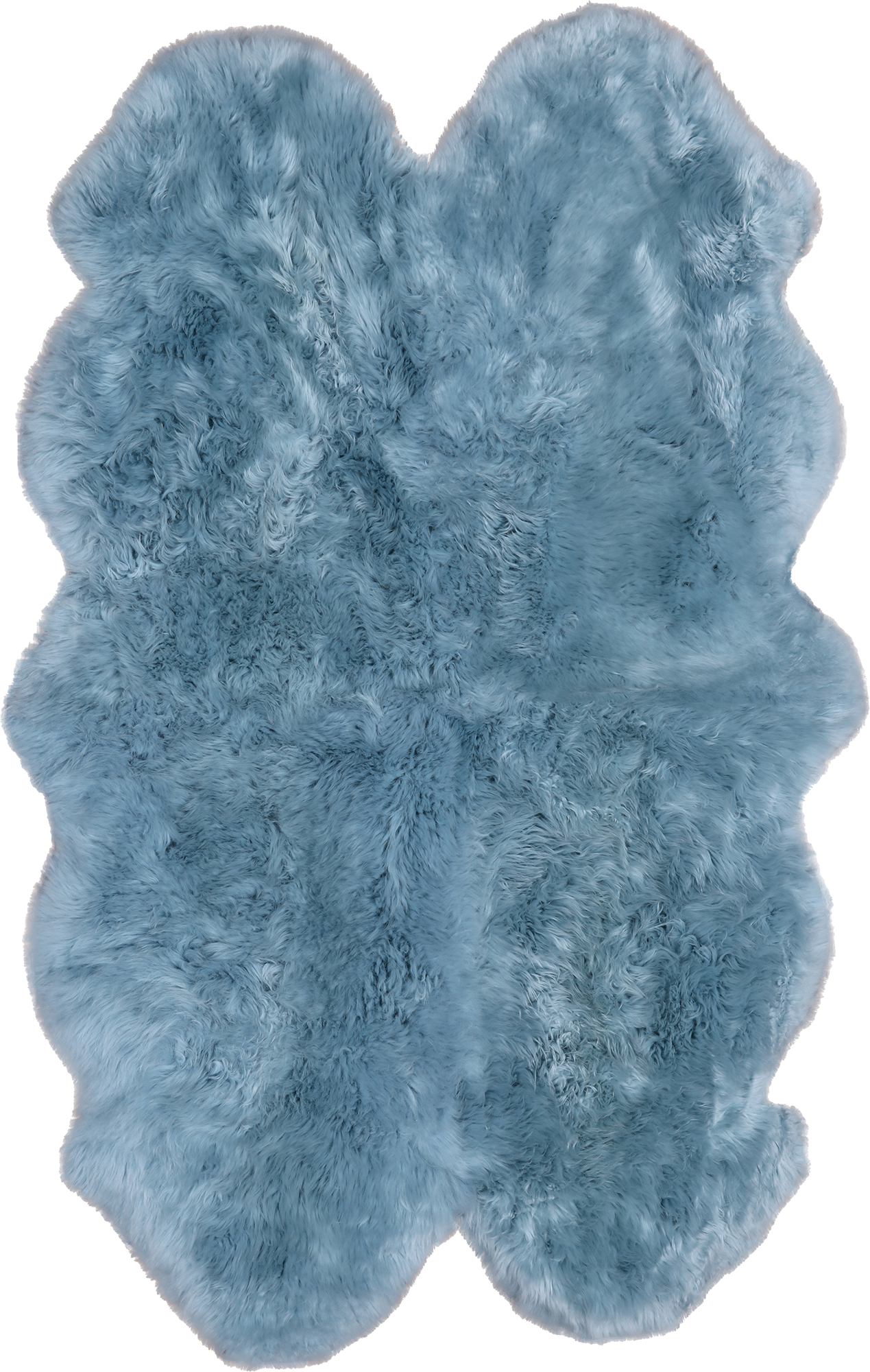 100% Natural New Zealand Sheepskin Blue 4' 0" x 6' 0"