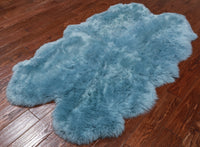 Thumbnail for 100% Natural New Zealand Sheepskin Blue 4' 0